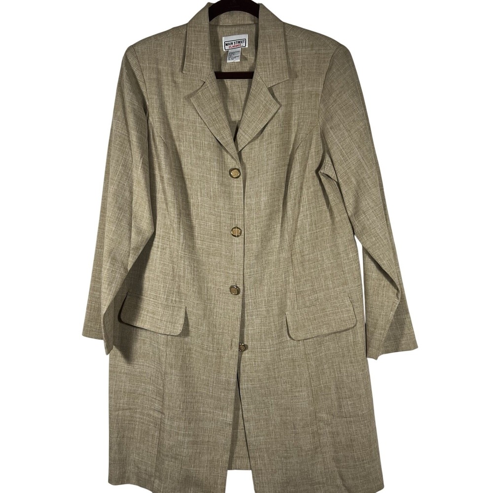 Vintage MAIN STREET CLASSICS Button Down Lightweight Blazer Size 16‎